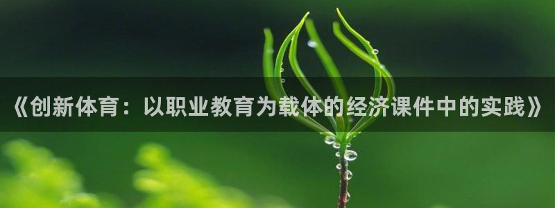 哈哈体育：《创新体育：以职业教育为载体的经济课件中的实践》